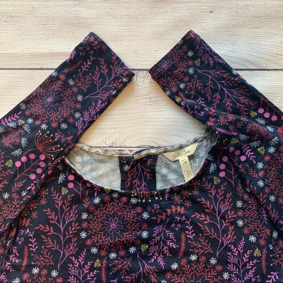 Matilda Jane New Resolution Dark Floral Stretch Long Sleeve Dress - Picture 5 of 10